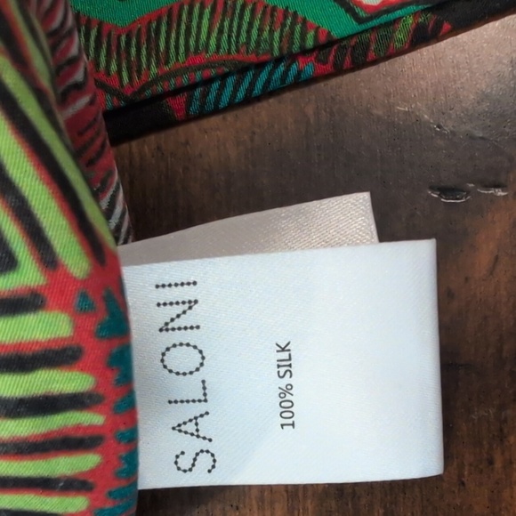 SALONI Multicolor Silk Paisley XS/S Midi Dress Size 2 (FR 36) - Picture 13 of 13